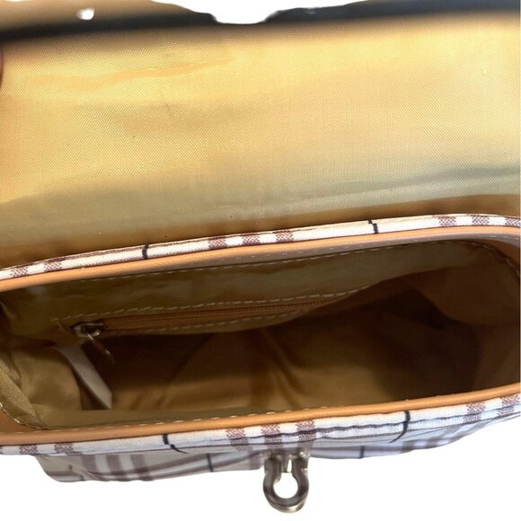 Plaid Crossbody Shoulder Adjustable Strap Satchel Organizer Handbag Purse - Picture 9 of 12